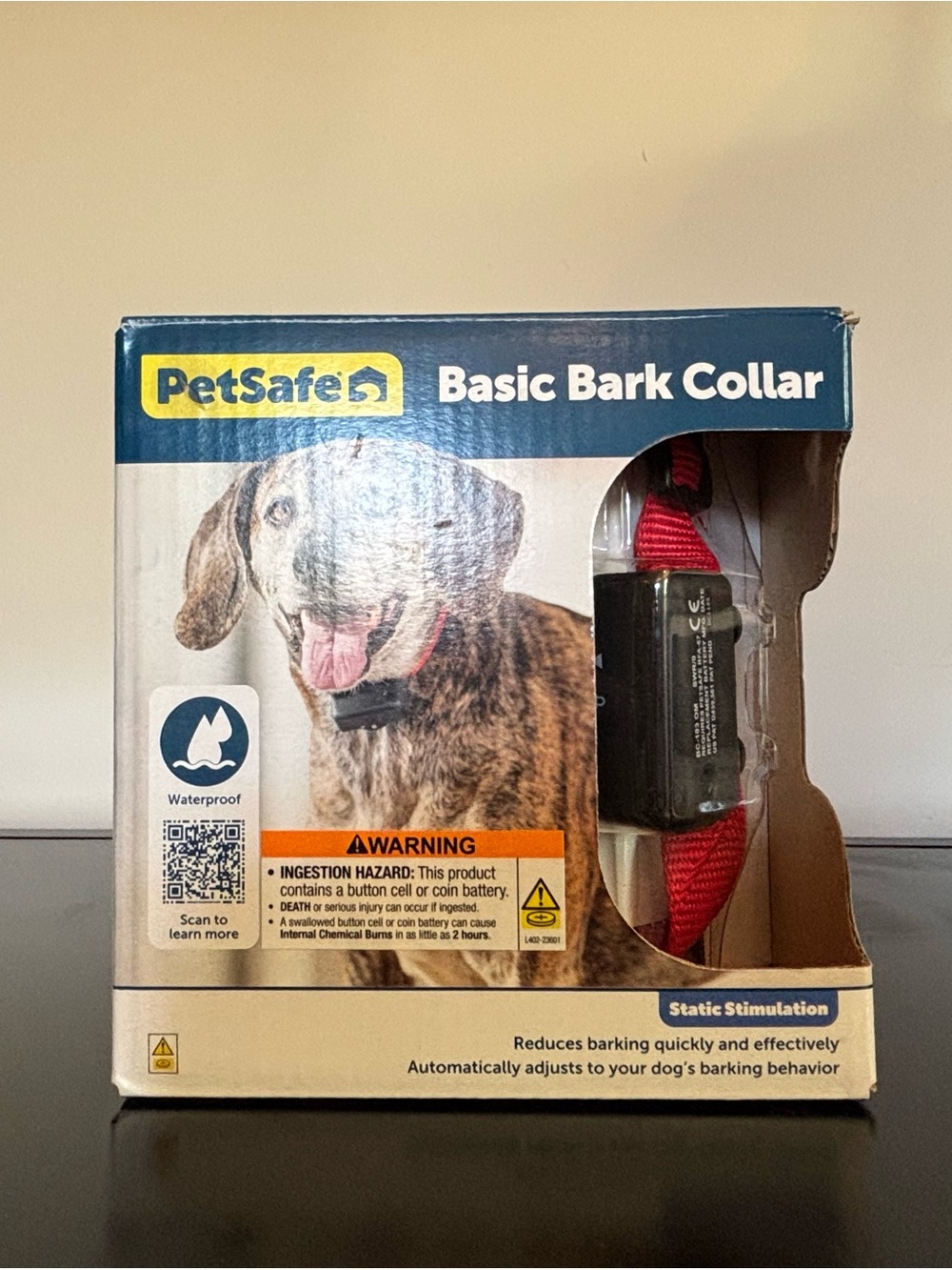 PetSafe Basic Bark Collar in Red - Waterproof Training Collar